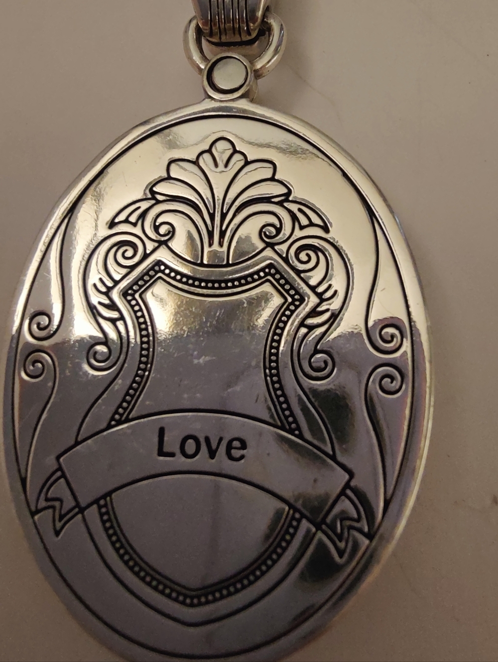 Brighton Love Locket Pendant Vintage Devotion Swarovski Crystal Silver Gold Tone - Picture 9 of 11